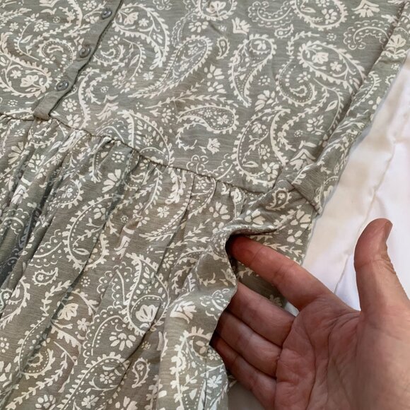 Rylee + Cru Gray and White Paisley Mini Dress - Picture 3 of 7